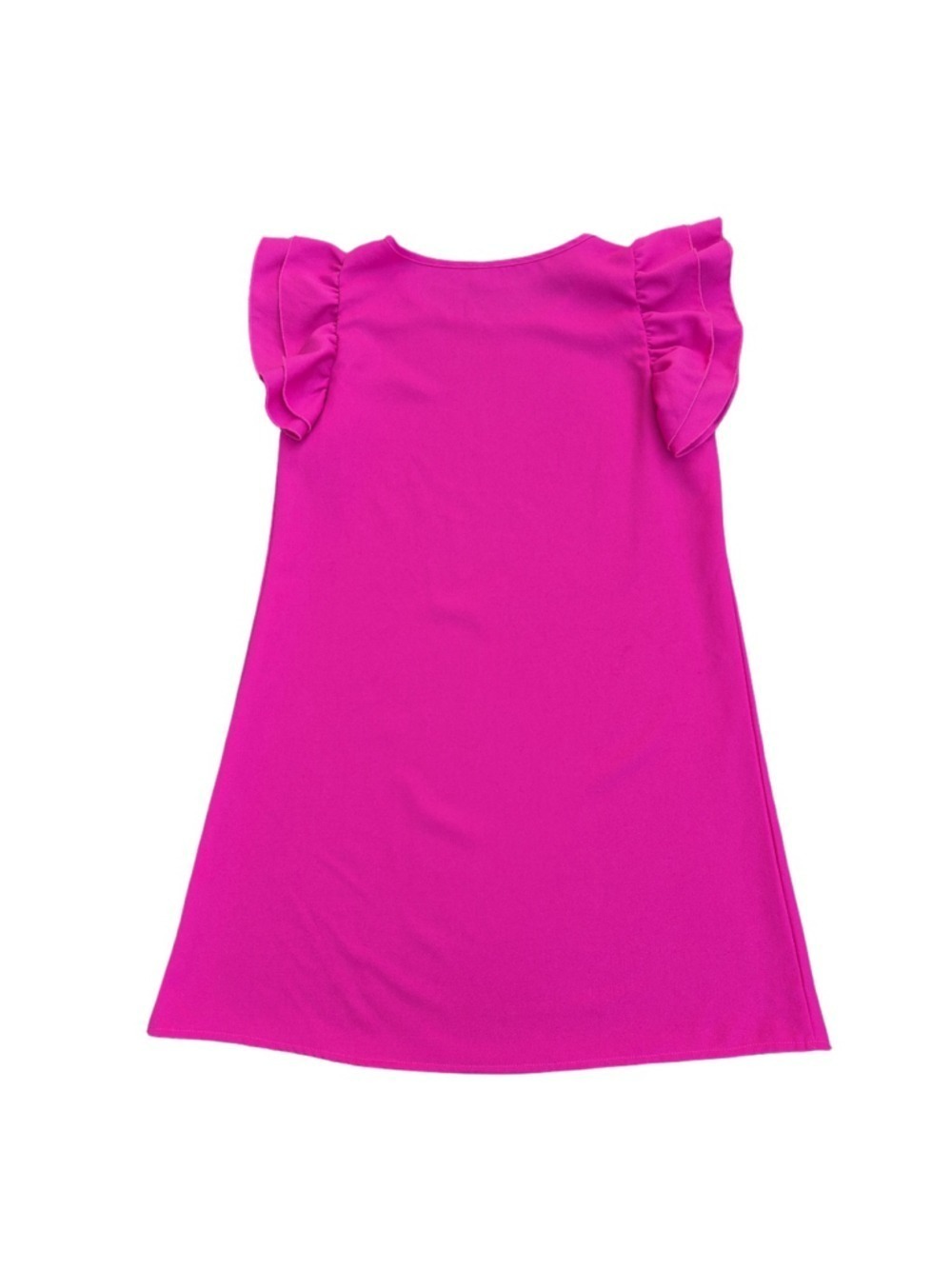Women's SHEIN Fuchsia Ruffle Sleeve Mini Dress Size 6 - Picture 2 of 9